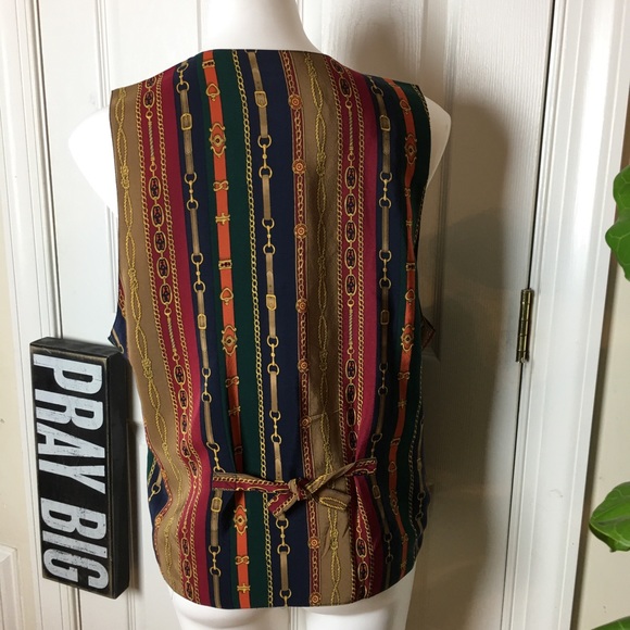 TALBOTS 100% Silk vest vintage style Size L - Picture 6 of 7